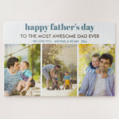 Happy Fathers Day Wishes en Custom 3 Photo Strip Legpuzzel (Horizontaal)