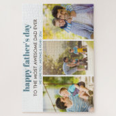 Happy Fathers Day Wishes en Custom 3 Photo Strip Legpuzzel (Verticaal)