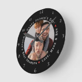 Happy Fathers Day World's Best Grandpa Cool Trendy Ronde Klok (Hoek)