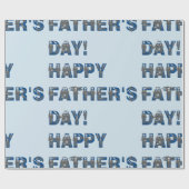 Happy Fathers Day Wrapping Paper Cadeaupapier (Vlak)