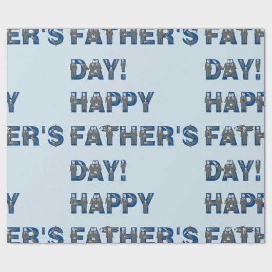 Happy Fathers Day Wrapping Paper Cadeaupapier (Vlak)