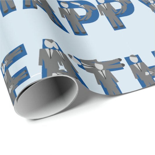 Happy Fathers Day Wrapping Paper Cadeaupapier (Rol Hoek)