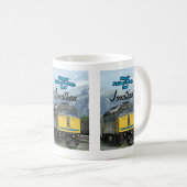 Happy Fathers Day Yellow Railroad Traine Engine Koffiemok (Voorkant rechts)