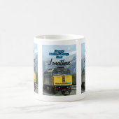 Happy Fathers Day Yellow Railroad Traine Engine Koffiemok (Center)