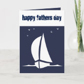 Happy Fathers Day Zeilboot Kaart (Voorkant)