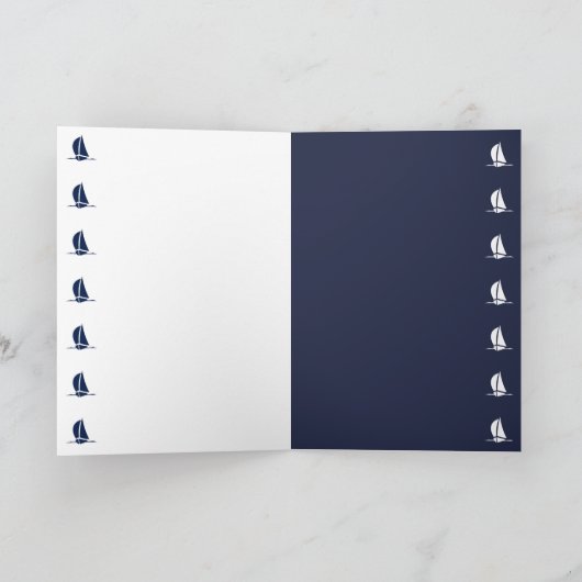 Happy Fathers Day Zeilboot Kaart (Binnen)