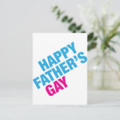 Happy Father's Gay Briefkaart (Staand voorkant)