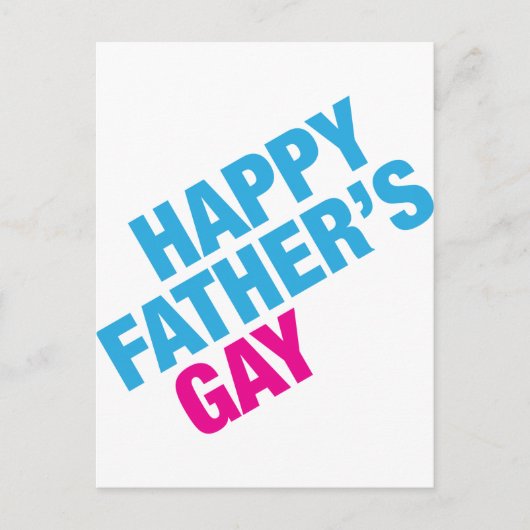 Happy Father's Gay Briefkaart (Voorkant)