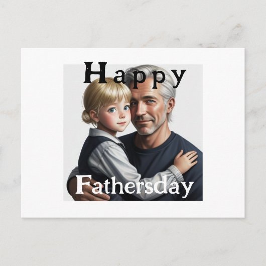 Happy Fathersday. Fijne vaderdag Briefkaart (Voorkant)
