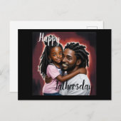 Happy fathersday. Fijne vaderdag Briefkaart (Voorkant / Achterkant)