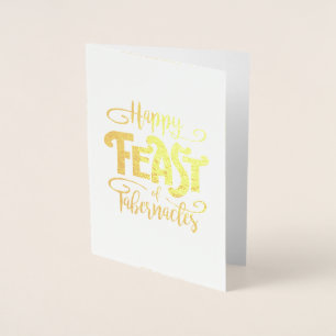 Happy Feast Gold Foil Wenskaart Folie Kaarten