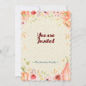 Happy Feast Thanksgiving Diner Aanpassen Kaart (Achterkant)