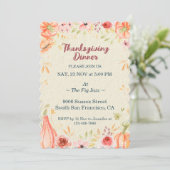 Happy Feast Thanksgiving Diner Aanpassen Kaart (Staand voorkant)