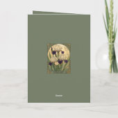 Happy February Birthday Iris Flowers Kaart (Achterkant)