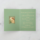 Happy February Birthday Primrose Flowers Art Nouve Kaart (Binnen)