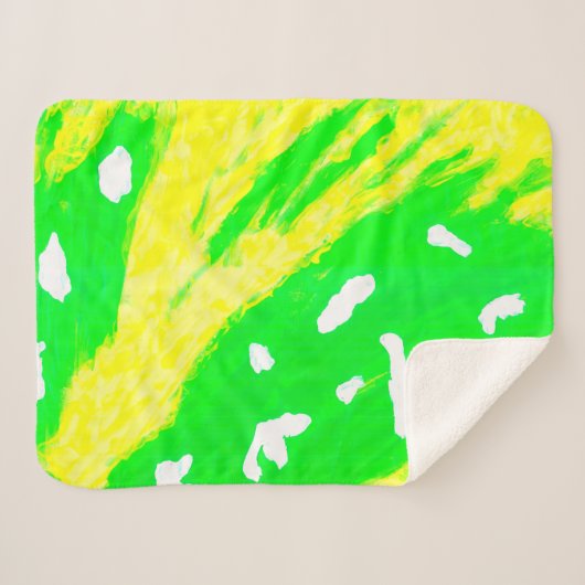 Happy Feeling Sherpa Blanket Deken (Voorkant (horizontaal))