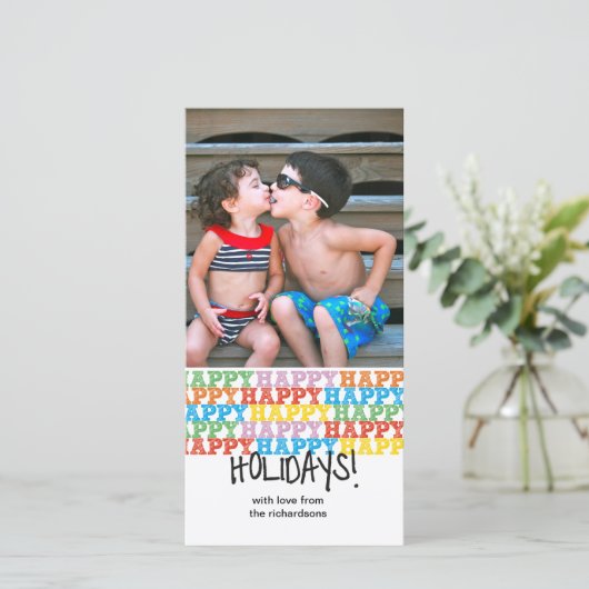 Happy Feestdagenkaart (Staand voorkant)