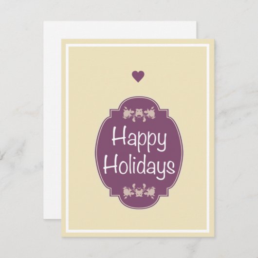 Happy Feestdagenkaart (Voorkant / Achterkant)