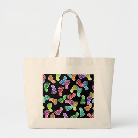 Happy Feet-achtergrond Grote Tote Bag (Voorkant)