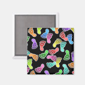 Happy Feet-achtergrond Magneet (Voorkant / Achterkant)