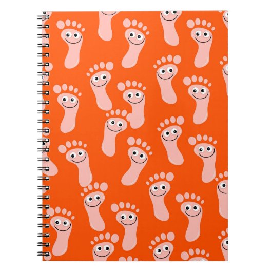 Happy Feet-achtergrond Notitieboek (Voorkant)