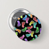 Happy Feet-achtergrond Ronde Button 5,7 Cm (Voorkant /achterkant)