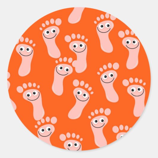 Happy Feet-achtergrond Ronde Sticker (Voorkant)