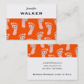 Happy Feet-achtergrond Visitekaartje (Voorkant / Achterkant)