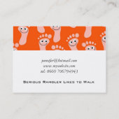 Happy Feet-achtergrond Visitekaartje (Achterkant)