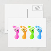 Happy Feet Briefkaart (Voorkant / Achterkant)