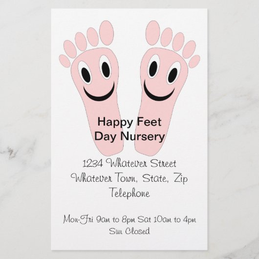 Happy Feet Day Neursery Flyer (Voorkant)