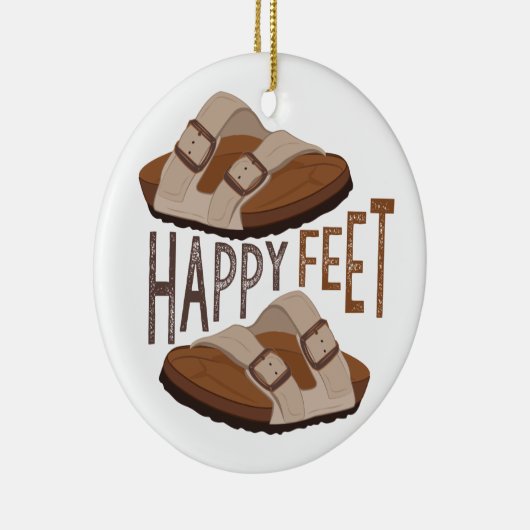 Happy Feet Keramisch Ornament (Rechts)