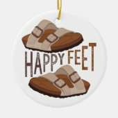 Happy Feet Keramisch Ornament (Voorkant)