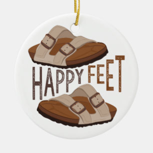 Happy Feet Keramisch Ornament