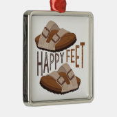 Happy Feet Metalen Ornament (Rechts)