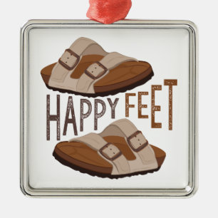 Happy Feet Metalen Ornament