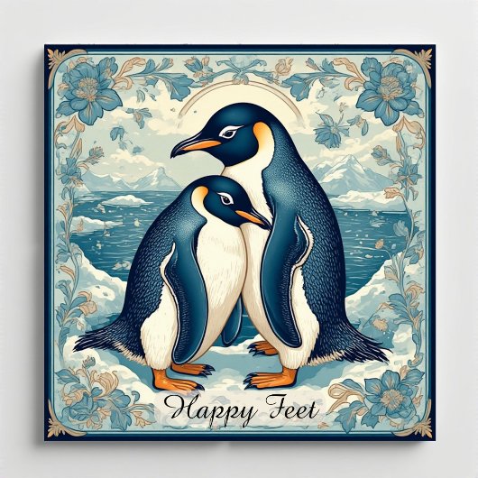 Happy Feet Penguin Ice Bird Couple Snow Glacier Magneet