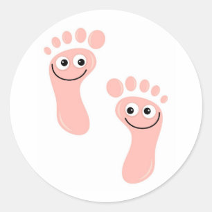 Happy Feet Ronde Sticker