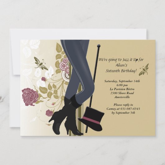 Happy Feet-uitnodiging Kaart (Voorkant)