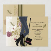 Happy Feet-uitnodiging Kaart (Voorkant / Achterkant)