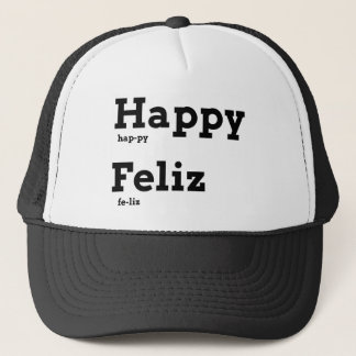 Happy Feliz Educatieve Mode Taal Flashcard Trucker Pet