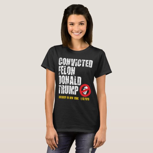 Happy Felon's Day Donald Trump T-shirt (Voorkant volledig)
