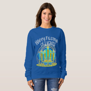 Happy Festival van Lichten Chanoeka Menorah Trui