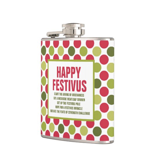 Happy Festivus Fun Flask ©NHC Heupfles (Links)