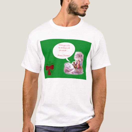 Happy Festivus met drie verstandige mannen T-shirt (Voorkant)