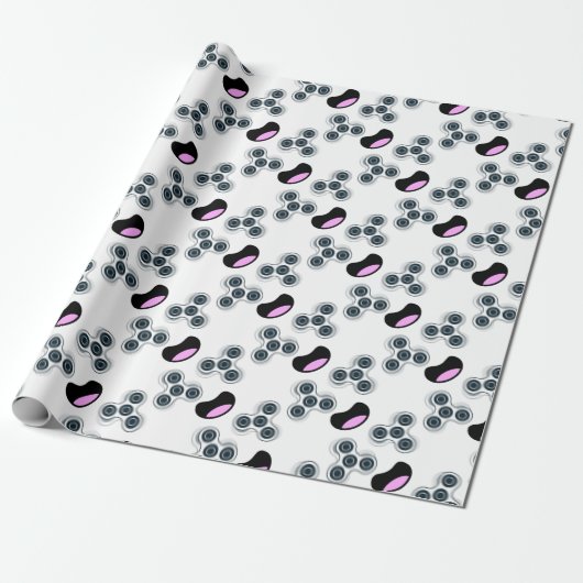Happy Fidget Spinner Cadeaupapier (Uitgerold)