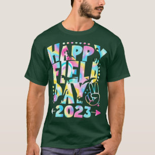 Happy Field Days Tie Dye Cute Dinosaur School Trip T-shirt