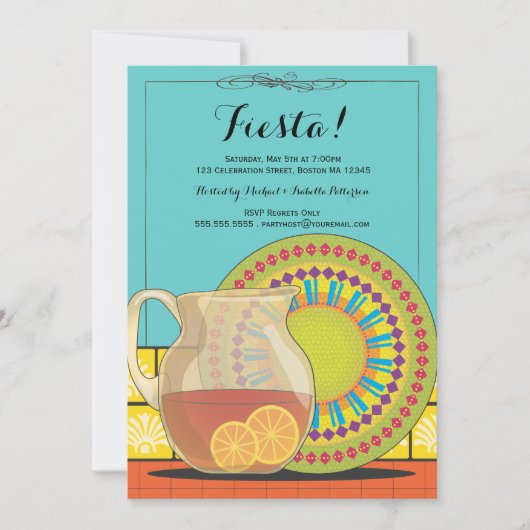 Happy Fiesta Party Invitation Kaart (Voorkant)