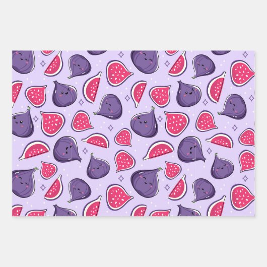 Happy Figs Wrapping Paper Set van 3 (Voorkant)