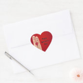 Happy Fingers Valentijnsdag Hart Sticker (Envelop)